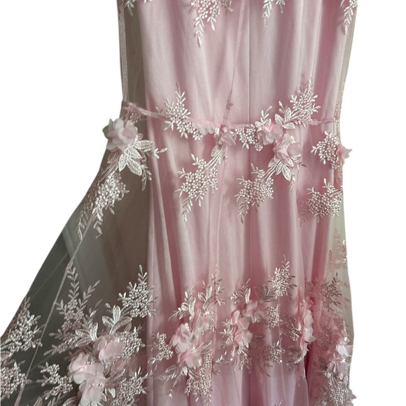 Lulus Radiant Expectations Pink Embroidered Floral Bustier Maxi Dress Size XS - Picture 8 of 17